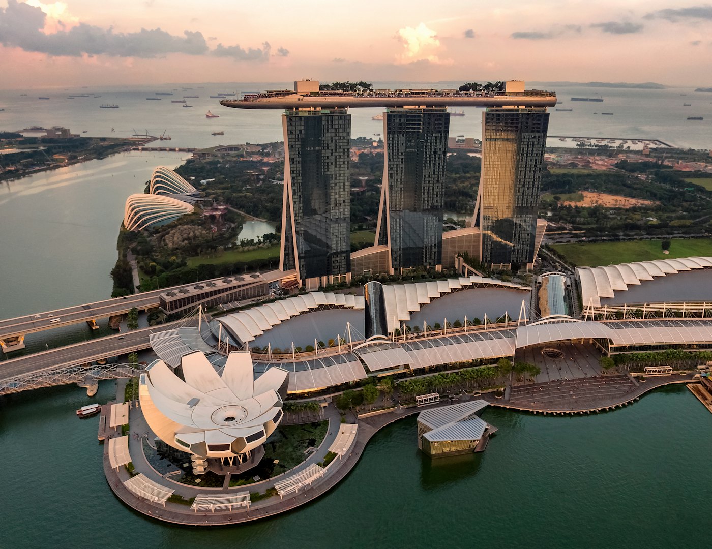 Singapore's Marina Bay from above